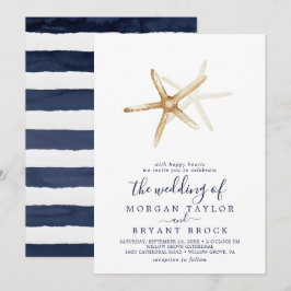 モダン ネイティブ | ヒトデ 結婚式の 招待状