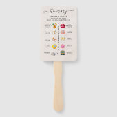 モダン ネイティブ | フラワー ウェディング プログラム ハンド ファン (裏面)