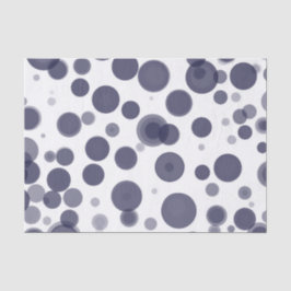 モダン ネイビーブルー & ホワイト ポルカドット バブル パーティ 薄葉紙
