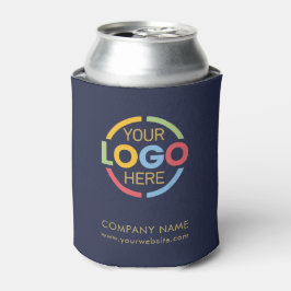 モダン ネイビーブルー 法人 企業 ビジネス ロゴ 缶クーラー