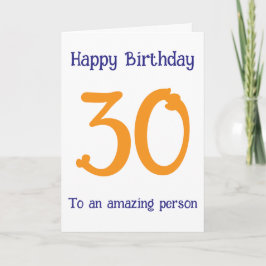 モダン ネイビー テラコッタ オーソドックス 記念日 誕生日カード カード