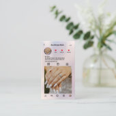 モダン ネイルサロン instagram QRコード ホログラム 名刺 (スタンド正面)