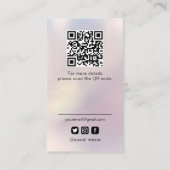 モダン ネイルサロン instagram QRコード ホログラム 名刺 (裏面)