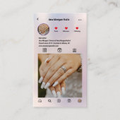 モダン ネイルサロン instagram QRコード ホログラム 名刺 (正面)