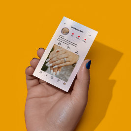 モダン ネイルサロン instagram QRコード ホログラム 名刺
