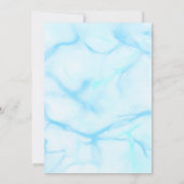 モダン ネオン グロー 水彩 プールパーティー 誕生日 招待状 (裏面)