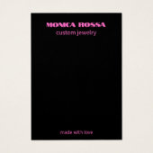 モダン ネオン ピンク ブラックのアクセサリー イヤリング ディスプレイ (正面)