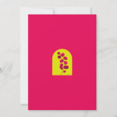 モダン ネオン フェスティバル ガーデン ジオメトリック ウェディング 招待状 (裏面)