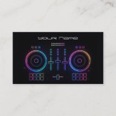 モダン ネオンDJ ビジネスカード (正面)