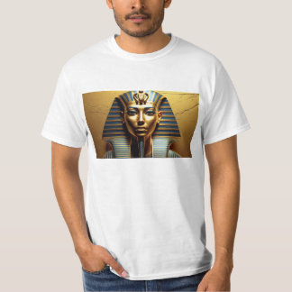 モダン・ネフェルティティ・ファラオ・アート メンズエジプト柄グラフィックTシャツ Tシャツ