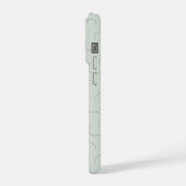 モダン ネーム セージグリーン iPhoneケース (左側面)