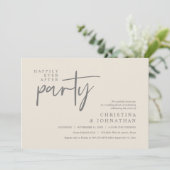 モダン ハッピーエバーアフター パーティー ウェディング ディナー 招待状 (スタンド正面)