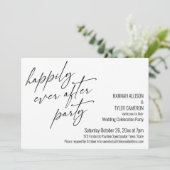モダン ハッピーエバーアフター パーティー ウェディング レセプション 招待状 (スタンド正面)