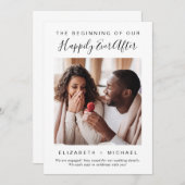 モダン ハッピーエバーアフター フォトエンゲージメント 案内状 (正面/裏面)