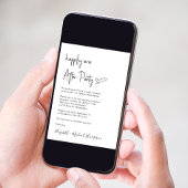 モダン ハッピーエンド ウェディング レセプション 招待状