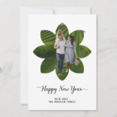 モダン ハッピー ニュー イヤー フォト コラージュ カード | エレガント (正面)