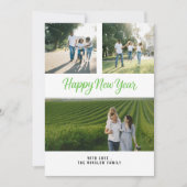 モダン ハッピー ニュー イヤー フォト コラージュ カード | エレガント (正面)