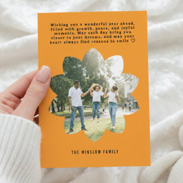 モダン ハッピー ニュー イヤー フォト コラージュ カード | エレガント