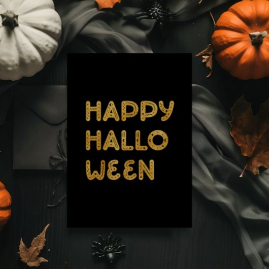 モダン ハッピー ハロウィン ホイル カード