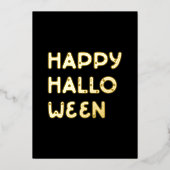 モダン ハッピー ハロウィン ホイル カード (正面)