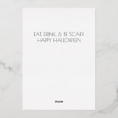 モダン ハッピー ハロウィン ホイル カード (裏面)
