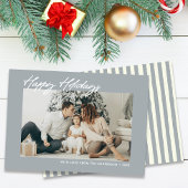 モダン ハッピー ホリデーズ オーダーメッセージ & フォト シーズンカード