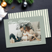 モダン ハッピー ホリデーズ オーダーメッセージ & フォト シーズンカード