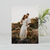 モダン ハッピー ホリデーズ 家族写真 プライド タルタン 箔シーズンカード (立ち正面)