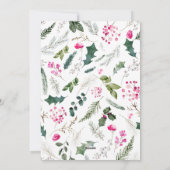 モダン ハッピー ホリデー 1 枚の写真 ピンクとグリーン アーチ シーズンカード (裏面)