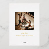 モダン ハッピー ホリデー 2 枚の写真 クリスマス (裏面)