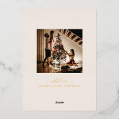 モダン ハッピー ホリデー 2 枚の写真 クリスマス (裏面)