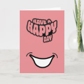 モダン ハッピー（誕生）デー テキスト 折りたたみ グリーティング カード (正面)