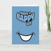 モダン ハッピー(誕生)デー テキスト 折りたたみ グリーティング カード (正面)