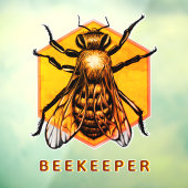 モダン&ハニーエレガントビーキーパーパーソナライズされた ウィンドウサイン (シート3)