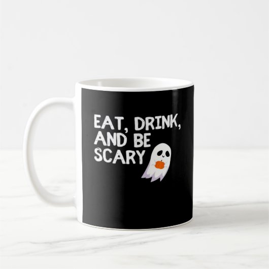 モダン・ハロウィンの不気味な精神 コーヒーマグカップ (左)