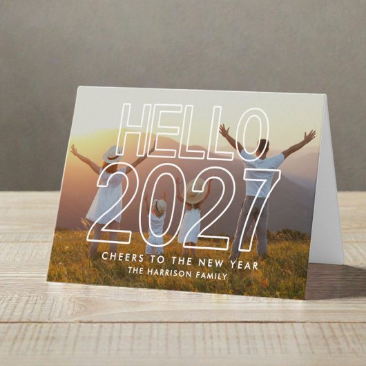 モダン ハロー 2027 フォト 新年 シーズンカード