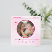 モダン ハート フォーエバー ラブ フォト バレンタインデー シーズンカード (スタンド正面)