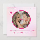 モダン ハート フォーエバー ラブ フォト バレンタインデー シーズンカード (正面)