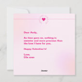 モダン ハート フォーエバー ラブ フォト バレンタインデー シーズンカード (裏面)