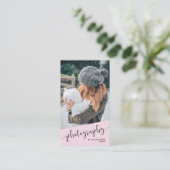 モダン&バエレガントイオレット写真 名刺 (スタンド正面)