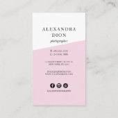 モダン&バエレガントイオレット写真 名刺 (裏面)