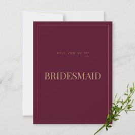 モダン&バエレガントルガンディBridesmaidプロポーザル・カード セーブザデート