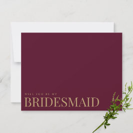モダン&バエレガントルガンディBridesmaidプロポーザル・カード セーブザデート