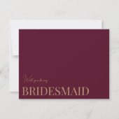 モダン&バエレガントルガンディbridesmaidプロポーザルCard セーブザデート (正面)