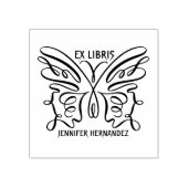 モダン バタフライ エクス ライブリス 書籍スタンプ ラバースタンプ (インプリント)