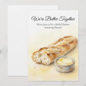 モダン バターイエロー & ホワイト ミニマル ウェディング 招待状 (正面/裏面)