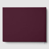 モダン・バーガンディー・ゴールド・アゲート・スクリプト ゲストブック (裏面)