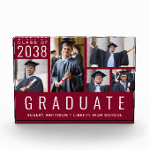 モダン・バーガンディ卒業式 フォトブロック (正面)