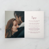 モダン・バーガンディ手書きスクリプトのエレガントな結婚式 招待状 (内部)