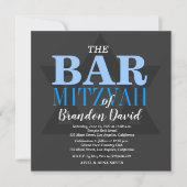 モダン バー ミツバの招待状 カスタム アナウンスメント 招待状 (正面)